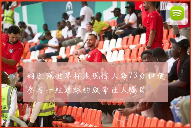 姆巴佩世界杯表现惊人每73分钟便参与一粒进球的效率让人瞩目